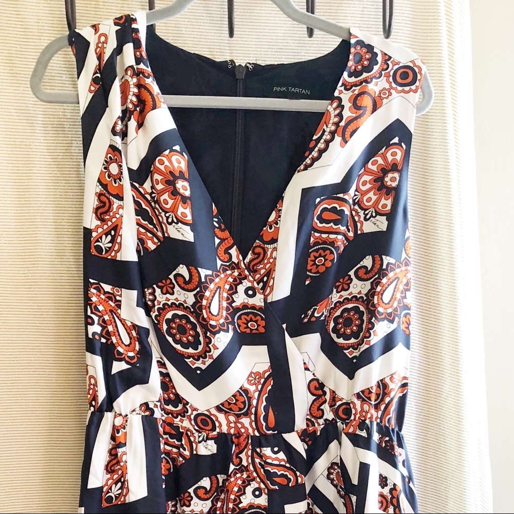 Pink Tartan Silk Temple Dress